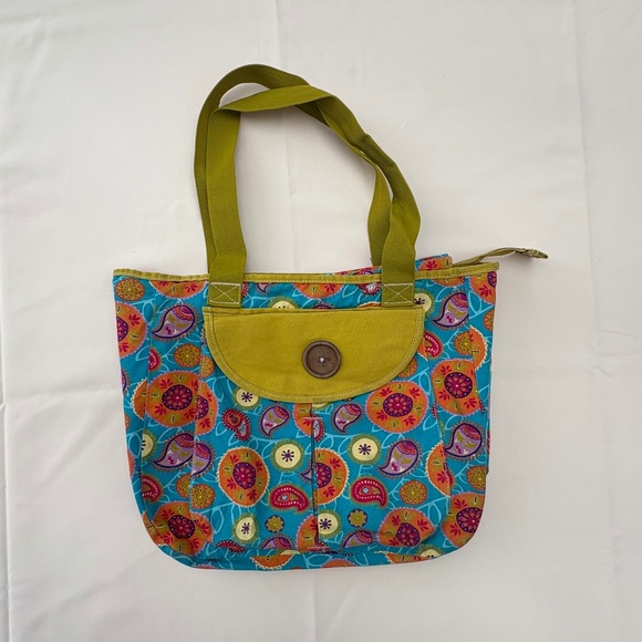 Large Tote Bag Paisley Print - Picture 1 of 4